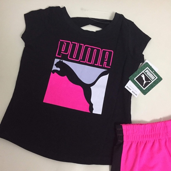 Puma pink girl shorts set - Picture 2 of 6